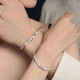 Jun Nianyu 999 sterling silver foot silver Mobius bracelet bracelet women's foot silver bracelet couple pair solid Mobius couple pair + certificate gift box Laofeng