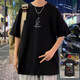 Gtyuwvg reines Baumwoll-T-Shirt-T-Shirt Herrenmarke Casual Lose Runde Hals Kurzarmige Jungen Teenager Sommer Neues, vielseitiges T-Shirt 3892 White M etwa 100-120 Jin [Jin gleich 0,5 kg] kann getragen werden