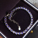 Shaoyu tanzanite bracelet, classic and simple, flashing fire main stone 3*4mm 925 silver precision inlaid full chain
