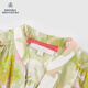 BrooksBrothers Women's 25 Spring and Summer New Cotton Romantic Print Vacation Dress B695-Pink Print L