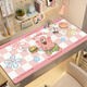 Wunderbarer Tischdecker Computer Schreibtisch Neue Cartoon Office Desk Matte gedrucktes Erker Fenster Schlafsaalmatte wasserdichte Lederschktern Schüler Schreibtisch Matte SpongeBob A04 Leder 14070 cm