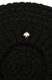 Kate spade new york women's crochet ribbed beret black one size fits all