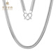 Cuihua Platinum Snake Bone Necklace as a Gift for Valentine's Day and Birthday Gift for Boyfriend Platinum Snake Bone Necklace Approximately 32g