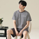 Modallo men's pajamas men's summer short-sleeved pure cotton men's summer thin 2025 new men's large-size home clothing hde-9928 L