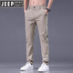 JEEP SPIRIT男士休闲裤新款宽松直筒潮流夏季薄款商务黑灰色长裤子2025春秋季 YT#838黑灰色 31