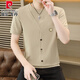 Pier Cardin Summer Ice Seide Strick gefälschte zweiteilige kurzärmelige T-Shirt Herrenkoreaner Stil schlank und kühl und dünn halbärmelig T-Shirt Top 6626 Weiß M 90-110Jin [Jin ist gleich 0,5 kg]