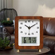 Combas new Chinese style solid wood desk clock living room pendulum clock desk clock perpetual calendar desktop clock TV cabinet ornaments home clock solid wood desk clock 399 (20*16cm)