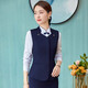 Yuanfeiya Hotel front desk reception work wear Chinese catering waiter formal work wear high-end professional suit suit for women single-piece blue suit L