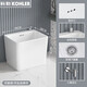 Kohler balcony mop pool ceramic household bathroom floor-standing mop pool mop pool floor mop bucket floor basin trough pool 155 with overflow mop pool + in-wall faucet
