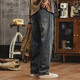 Collection de jeans légendaires pour Cougars, Jeans de neuf points de couleur primaire, pantalon décontracté à cône lâche pour hommes, denim bleu 12342 31
