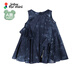 Jnby von Jnby Jiangnan Stoffkleidung Baby Krawatte-Dye bequemes ärmelloses Kleid unregelmäßige Spitzenmädchen Baby Sommer Yo4g12250 406/Nark Blue Mischfarben 80 cm