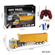 Lkw-Boy-Spielzeugauto-Auto Traktor Halbanhänger Güter Fahrzeug Fernbedienungsteuerungsteuerung Elektrische Transportwagen Anhänger Container LKW Elektrische Fernbedienung Größere 44 cm Langkopfbehälter-LKW 3 Lithiumbatterie 3 Ladekabel