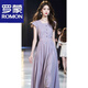 Romon (Romon) Vestido para el verano femenino 2024 Nuevo hermoso Temperamento de falda larga Celebridades de collar de mangas de alta gama alta s Vestido s
