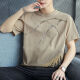 Vancl Eslite 100% reines Baumwoll-Kurzärärmel-T-Shirt für Männer 2025 Neues halbärmeliges T-Shirt Lose Trendy Summer Herren Top Z829 Gray M [Vorgeschlagen 90-115jin [Jin gleich 0,5 kg]]]