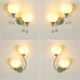 Antike Stadtlampen Zhongshan Lampen 2025 Bettleuchten Wandmontierte grüne Wandleuchten Neues Stil Wohnzimmer Schlafzimmer Wand Balkon Treppe B684 Grüne runde Flach 8. Warmfliesen Licht (weißes Licht benötigt Noten)