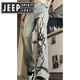 Jeep Spirit Jeep Flame Jeep Jeep Summer Brand de moda Straight Pants High Street Style 692-Black S [75-85Jin [Jin equivale a 0.5 kg]]