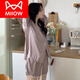 Catman (MiiOW) pajamas for women in summer ice silk thin short sleeves 2024 new internet celebrity casual home clothing summer suit color #YX 9201 M [75 98]Jin[Jin equals 0.5 kg]