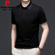 皮尔卡丹（pierre cardin）男士短袖t恤桑蚕丝翻领中老年polo衫爸爸装冰感丝上衣 白色5012 M