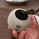 Tea jar ceramic sealed jar household Pu'er special price tea jar wake-up tea jar storage jar portable travel tea set coarse pottery bamboo lid tea jar - Xiao Qinghuan