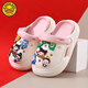 G.Duckkids Маленькая желтая утка Nezha Детская дырочка обувь для девочек Summer Cartoon Новая мягкая подошва не скользящего мальчика Дом Розовый розовый 17 см размером 24-25