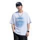 Langer Taozi-Eis Silk Kühle Kurzärärt-T-Shirt-Männer Sommerbrief drucken halbärmelige Männer loser Top Teenager Sorona T-Shirt 9904 Weiß 2xl (ca. 150-170jin [Jin gleich 0,5 kg] tragbar)