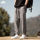 Dingfengbaoluo lin pantalon décontracté pour hommes et été à la tendance marque lâche sport lié pantalon recadré wx09 gris 2xl