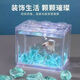 Runhuanian fish tank landscaping aquarium crystal pavement glacier ornaments ice blue wooden horse crystal stone bottom sand landscape glass decoration Internet celebrity glacier glass stone 1 Jin Jin is equal to 0.5 kg trial size ice blue stone 5-8 cm