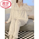 Langsha Princess Pajamas manga larga para mujeres 2024 primavera, otoño e invierno Nuevo terciopelo dorado de la franela engrosada de la ropa del hogar 9926ba V. Collar encaje blanco. METRO