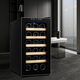 Vinocave Red Wine Cabinet Constant Humidity Wine Cabinet Living Room Refrigerator Small Semiconductor Electronic Storage Cabinet Ice Bar Refrigerated Fresh Cabinet Restaurant Office Small Wine Cabinet Display Cabinet Beech Shelf Model SC-18AJPM- 18 Bottles