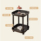 Mesa de café de fengpeng yiju mesa lateral móvil mesa pequeña mesa de café pequeña mesa de almacenamiento gabinete de almacenamiento cuadrado mesa móvil de doble capa de doble capa