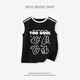 Rongxitu Boys Chaleco 2025 Summer NUEVO CHISMA COMENTA COLTIONES CHAMISA BIÑOS Top Big Big Children's Summer Vest DGP13568 White M 120C