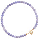 Feiyu extremely fine 3mm round bead natural tanzanite bracelet for women small gem transfer bead crystal bracelet retro style gift faceted style - suitable for wrist circumference 14cm