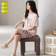 Green Modal summer thin pajamas women's short-sleeved shorts can be worn on the outside for simple two-piece suits for girls' home clothes QQB6630 women M