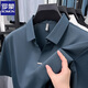 
ROMON ice silk short-sleeved polo shirt men's markless jacquard rubber pattern non-scalding anti-wrinkle casual V-neck elastic versatile T-shirt top 15123 white XL /52 [recommended 145-160Jin [Jin equals 0.5 kg]]