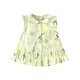 Mini Bara pure cotton breathable girls sweat-free sweet baby doll collar floral sleeveless shirt summer green and yellow tone 00343 120