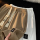 Waffle Shorts Herren 2025 Neue Sommermodemarke Heavy Lose Casual Hosen Straight Drying Sports Crispy Hosen K698 White M 90-110jin [Jin entspricht 0,5 kg]