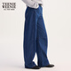 
Teenie Weenie Bear Women's Jeans 2025 Autumn New Simple Comfortable Slack Banana Pants Denim S