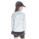 Onmygame girls long-sleeved T-shirt hooded quick-drying breathable sunscreen spring and autumn new top 2025 Glacier Blue 130 cm