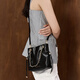 CHARLES/KEITH25 autumn new product soft drawstring simple chain lucky bag bag hand tote bag women's bag CK2-80151536 Black S