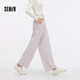 Semir Casual Pants Women's Textured Mousse Pants Lazy Drape Autumn Loose Soft Waxy Texture Wide Leg Pants 107524127005