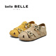 Belle Children's Shoes Roman Sandals 2025 Xiaxin Mall Same Style Comfortable Hollow Casual Toast Shoes 93920B65 Apricot 30