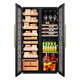 PULADI WIFI smart frequency conversion double-door cigar cabinet constant temperature and humidity red wine refrigerator ultra-thin temperature control and humidity control tobacco compressor cigar moisturizing cabinet arc retro frequency conversion red wine and cigar integrated cabinet three temperature zones 490L
