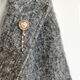 QUAMER Old Phoenix Spring Original Little Flavor Pearl Crystal Flower Brooch Women's Niche Tassel Pin Cuff Suit Sweater Purple Diamond Tassel Sucking Buckle