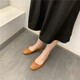 S.SOFEA zapatos de frijoles estilo hadas cómodos zapatos de tacón plano suave para mujeres Spring 683-10 Negro 38