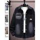 
Playboy (PLAYBOY) denim jacket spring and autumn new style junior high school boy teenagers men's handsome college jacket shirt top 9207 black (hat removable) M (90-105Jin [Jin equals about 0.5 kg])