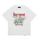 Lee Kids Real Shot Reprection Collection Eagle Shark motif de requin imprimé Round Cou Short Sleeve Beautiful Hip-Hop Men and Women 1048 Black S