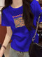 Gtyuwvg Ropa de camiseta de manga corta para mujeres para mujeres 2025 Nuevo algodón puro de algodón puro suelto de algodón pequeño de moda