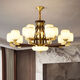 Neue chinesische Kronleuchter Wohnzimmer Lampe Esszimmer Schlafzimmer Lautstudent Chinese Style Hall Hauptlampe einfache Atmosphäre Chinesische Laterne 9928 Kopf Vollspektrum Augenschutzquelle Quelle