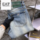 EMPORIO ARMANI EA7阿玛尼牛仔裤男2025新款直筒夏季薄款百搭修身男裤潮牌裤子男士 灰色 6227-AJHH 28