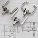 TLXT304 HEURDER ACIER 6070 Terbe diagonale simple pressant la salle de bain serrure de porte intérieure Pipe de porte bien échapper grand couvercle rond Lock sans clé 7029 Couleur de la salle de bain de la salle de bain
